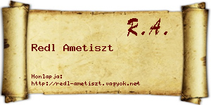 Redl Ametiszt névjegykártya